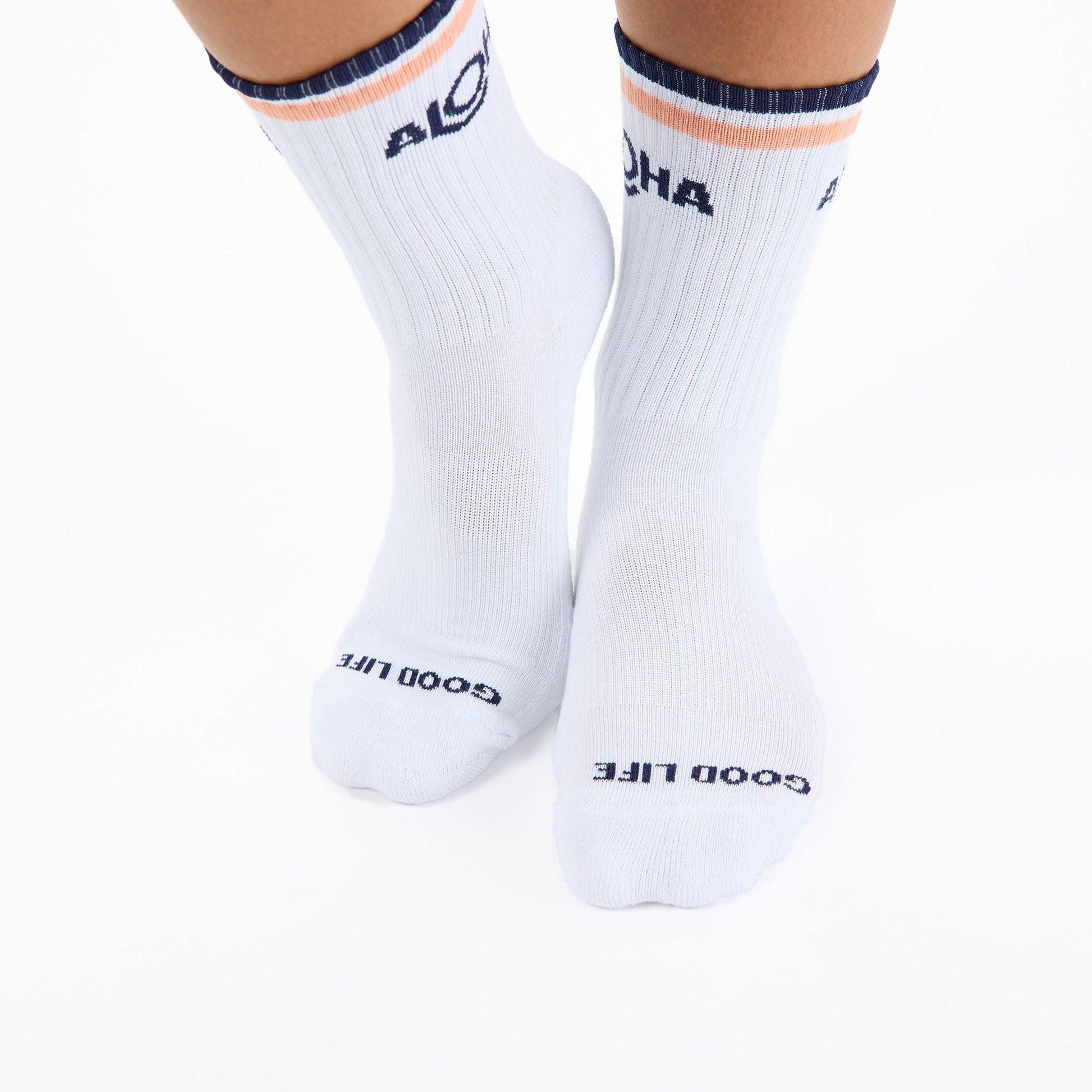 Aloha Stripes Crew Socks