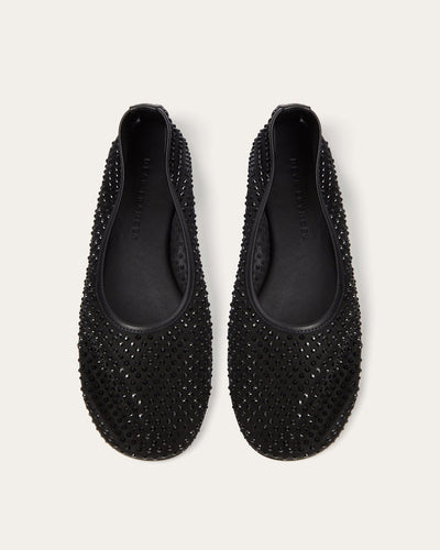 BALLA CRYSTALS FLAT IN BLACK