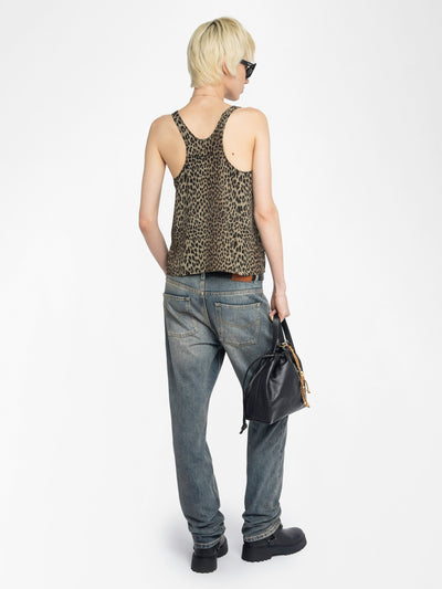 TARYSA TANK TOP IN LEAVES