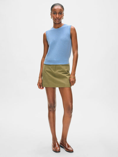 CASHMERE SHELL TANK IN SOFT BLUE