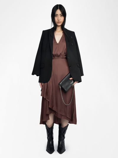 RANDALL DRESS IN BURGUNDY