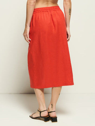 MAISIE SKIRT IN AURORA RED