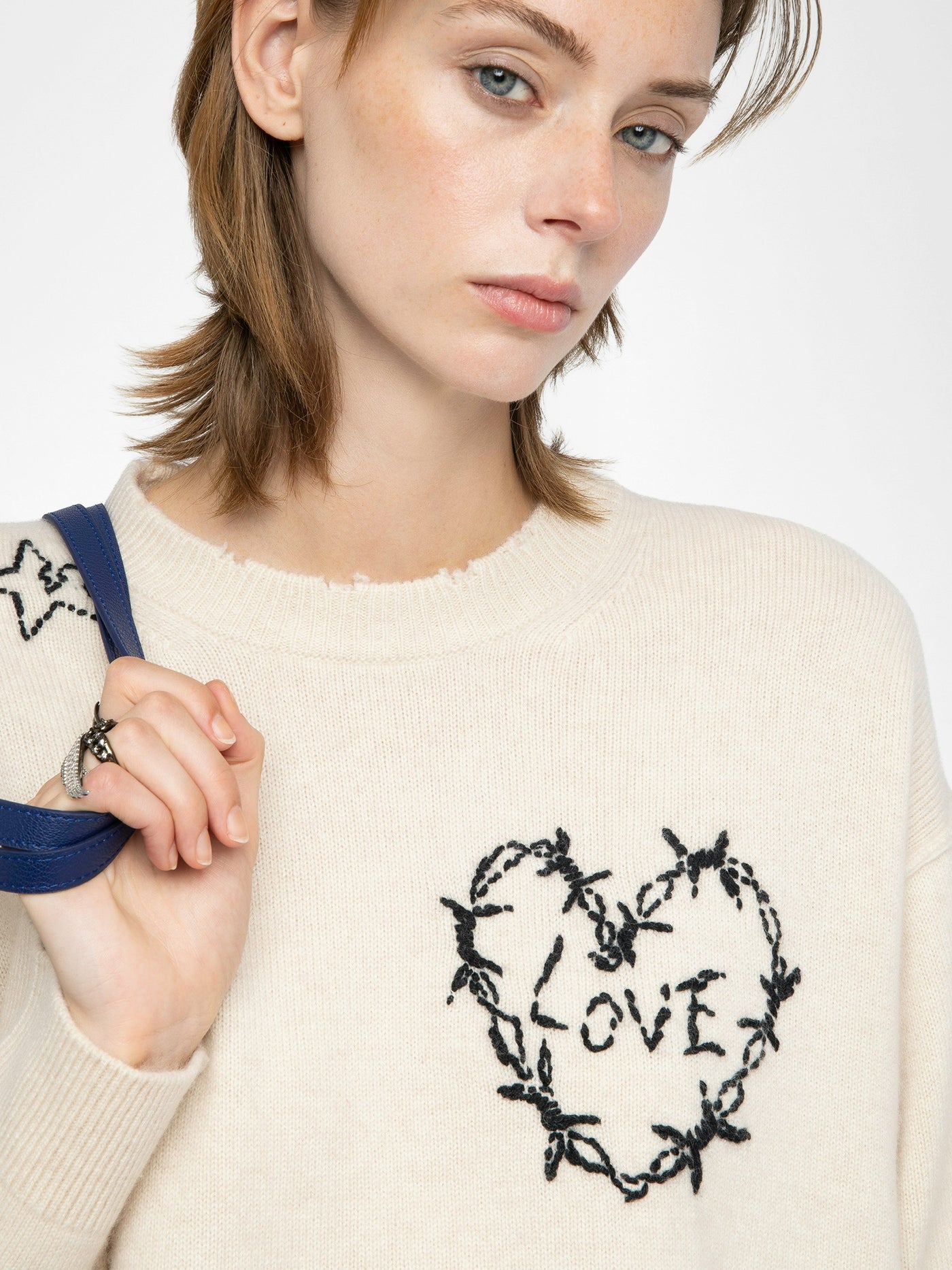 MARKUZ CASHMERE SWEATER IN ECRU