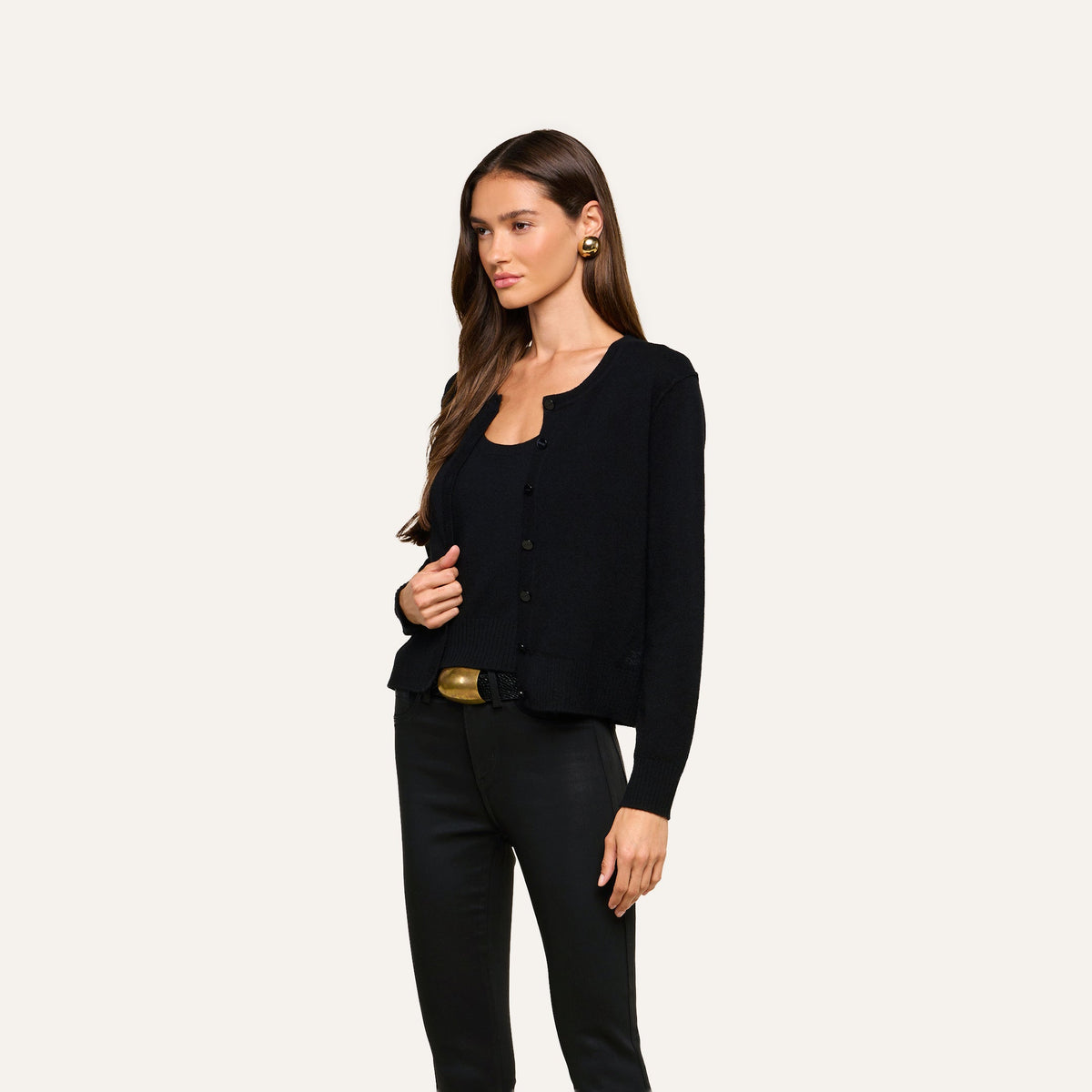 L'Agence Malone Cashmere Cardigan at Romi Boutique