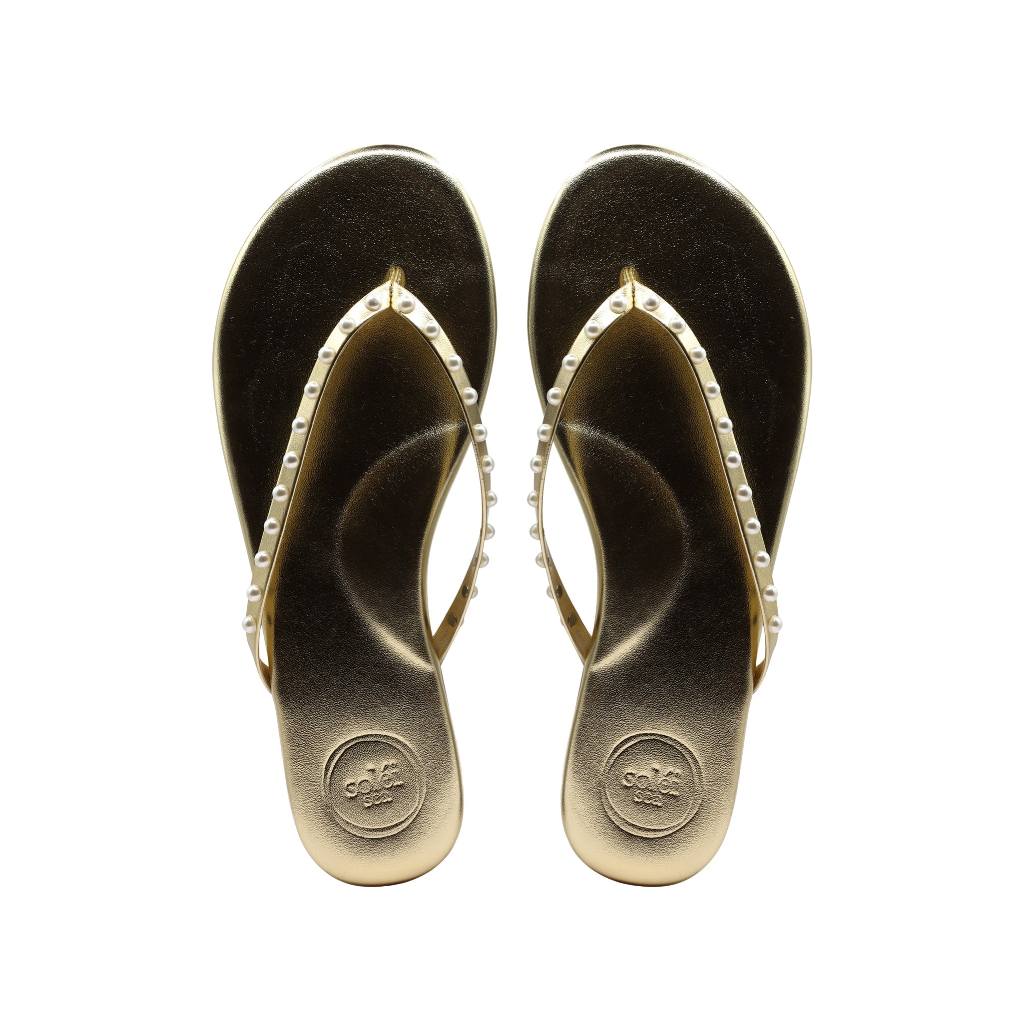 Indie Solid Metallic Gold With Pearls