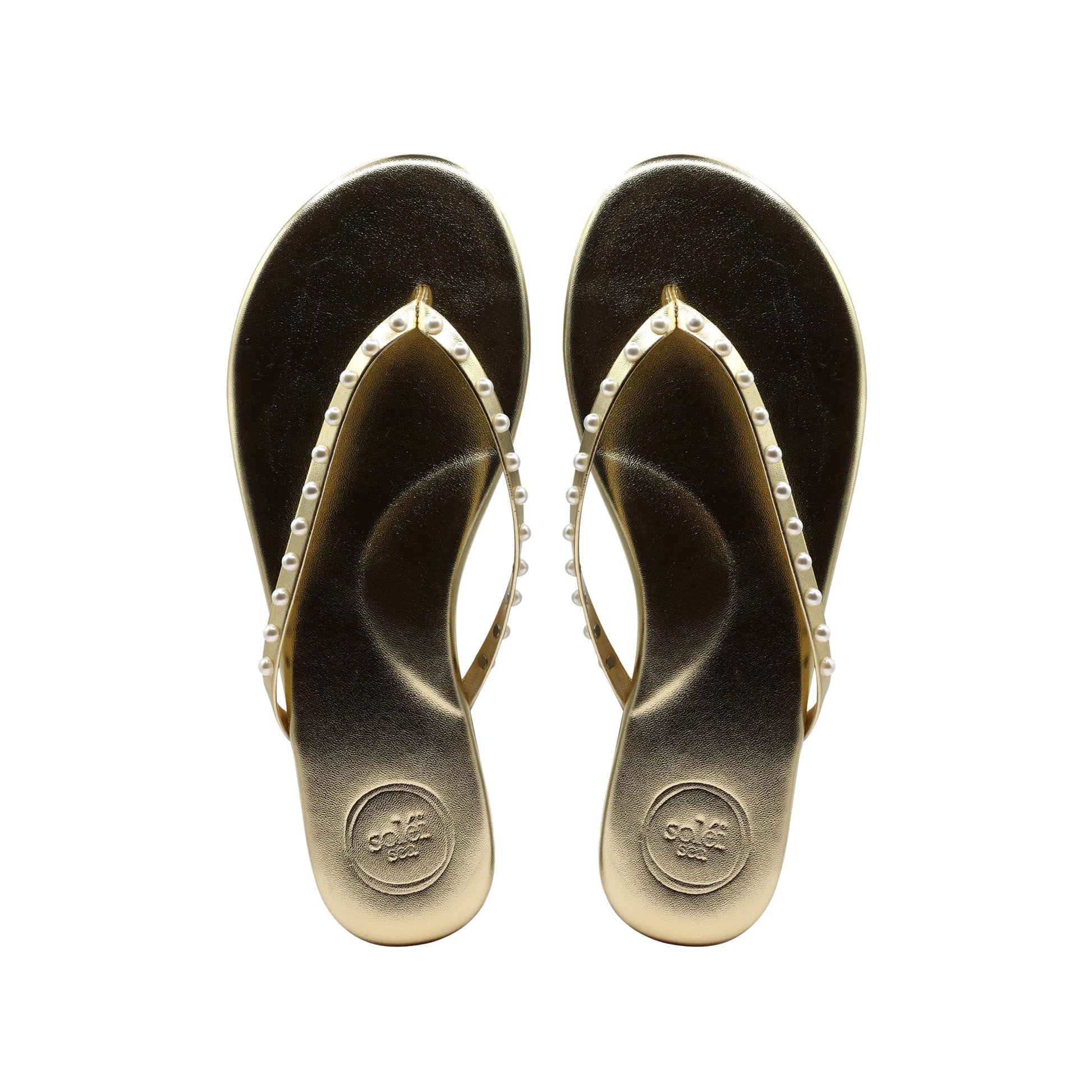 Solei Sea Indie Solid Metallic Gold With Pearls at Romi Boutique