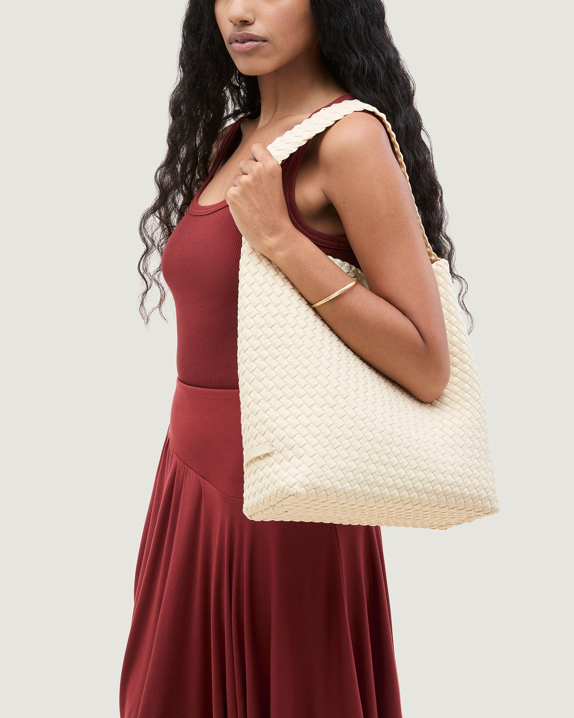 Naghedi NOMAD MEDIUM HOBO IN SALT at Romi Boutique