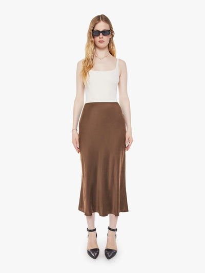 MIRANDA B SCALLOP TRIM BIAS IN SWISS BROWN