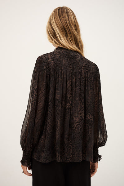 SHAMY TOP IN MARRON
