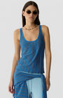 Guest In Residence FINE STRIPE TANK at Romi Boutique