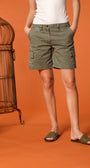 Mason's CHILE CARGO BERMUDA SHORT IN MILITARY GREEN at Romi Boutique