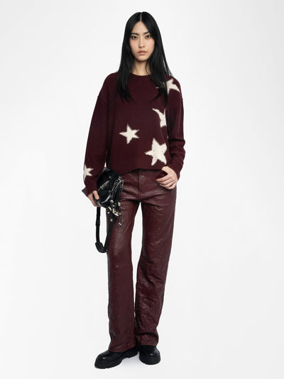 MARKUZ CASHMERE SWEATER IN BURGUNDY