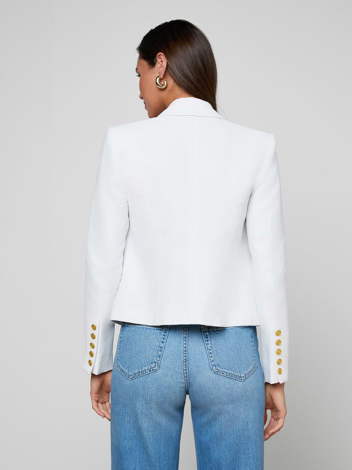 L'Agence BROOKE OPEN-FRONT BLAZER at Romi Boutique