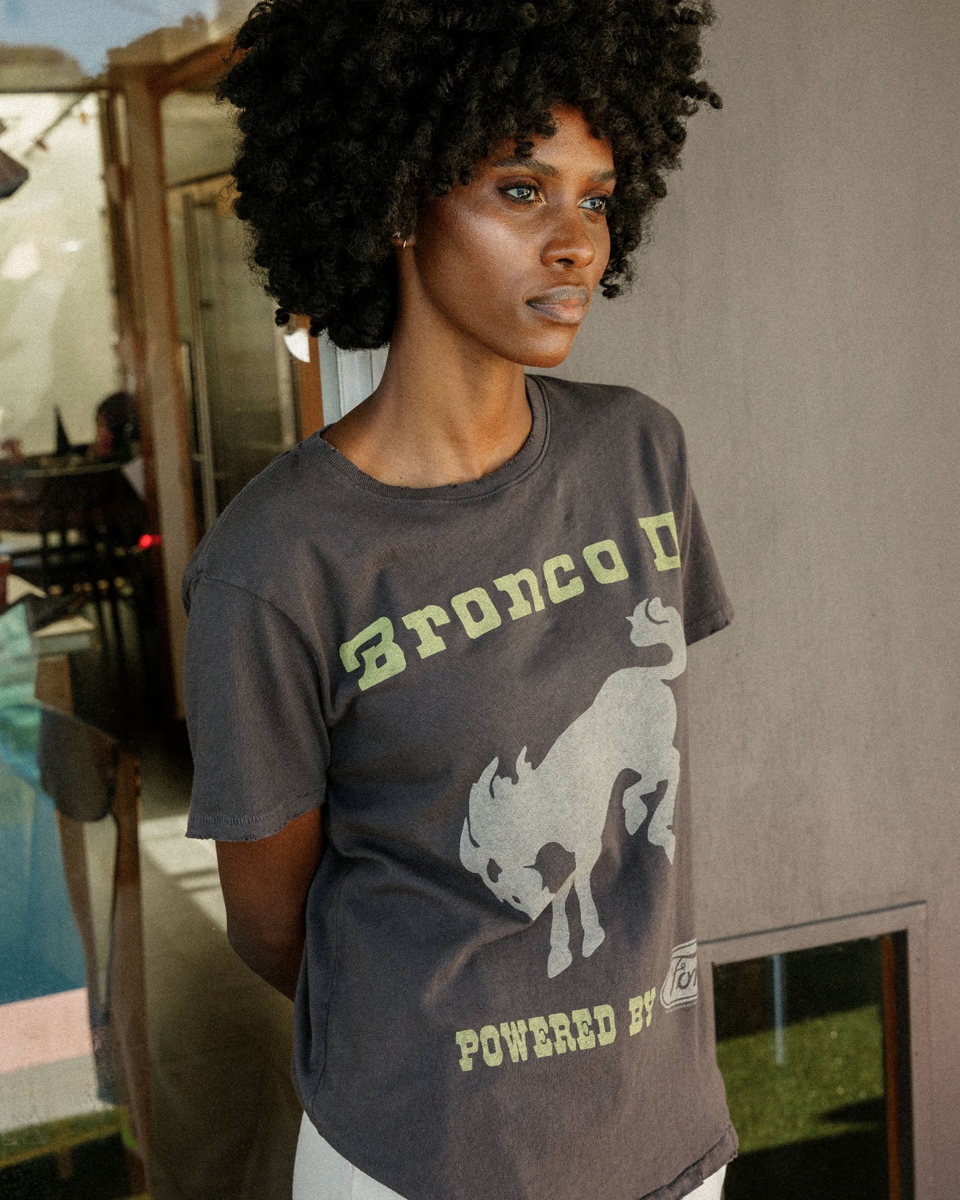Junk Food BRONCO GET UP AND GO TEE at Romi Boutique