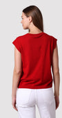 Minnie Rose COTTON CASHMERE SOLEIL FOIL PRINT TEE at Romi Boutique