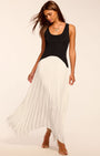 Ramy Brook DAVINIA KNIT COMBO PLEATED MAXI DRESS at Romi Boutique