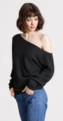 Minnie Rose CASHMERE OFF THE SHOULDER TOP at Romi Boutique