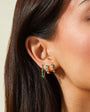 EF Collection Emerald Pillow Huggie Earring at Romi Boutique