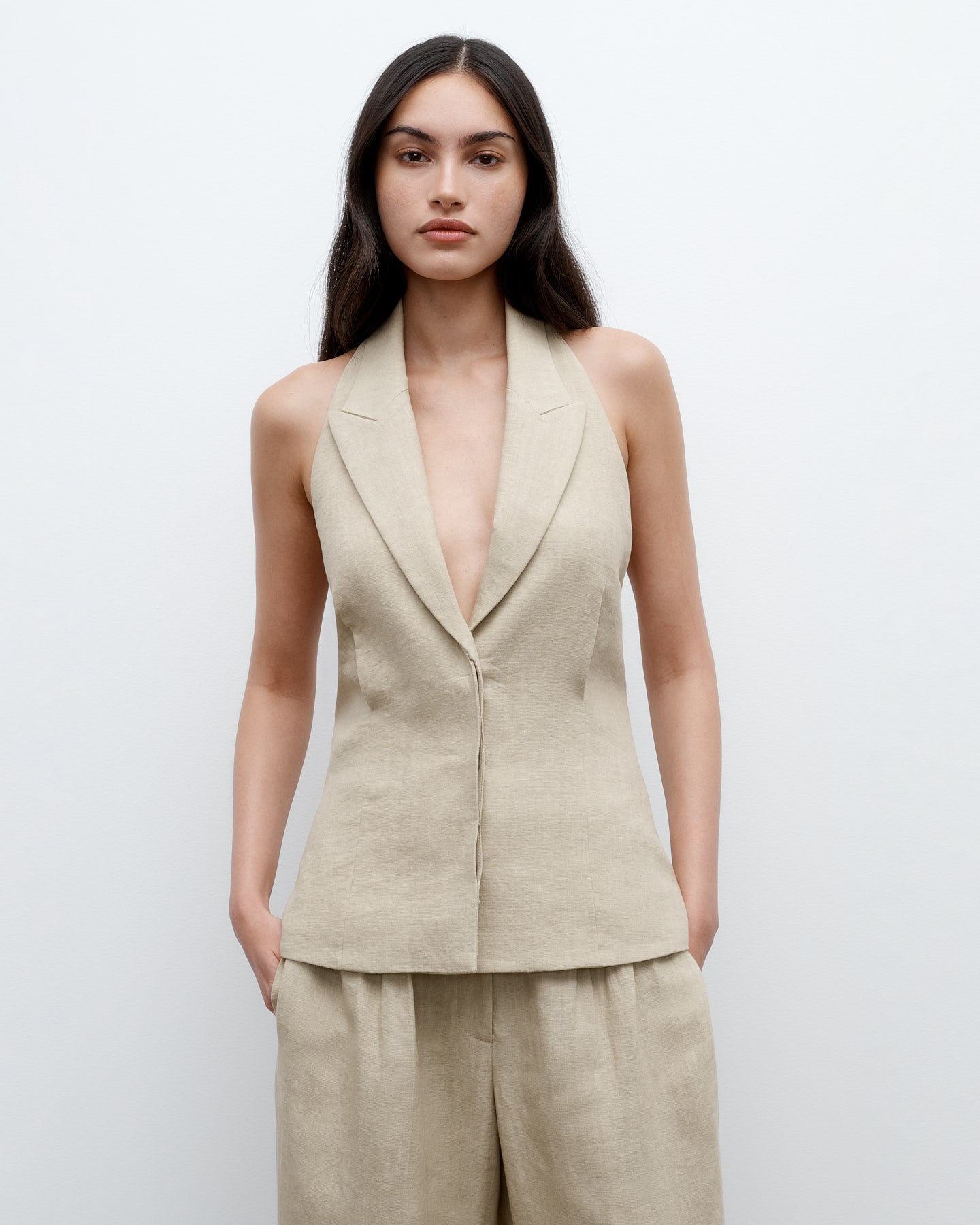 KAITLYN VEST IN SAFARI by TWP - Romi Boutique