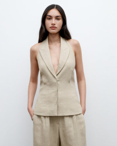 KAITLYN VEST IN SAFARI