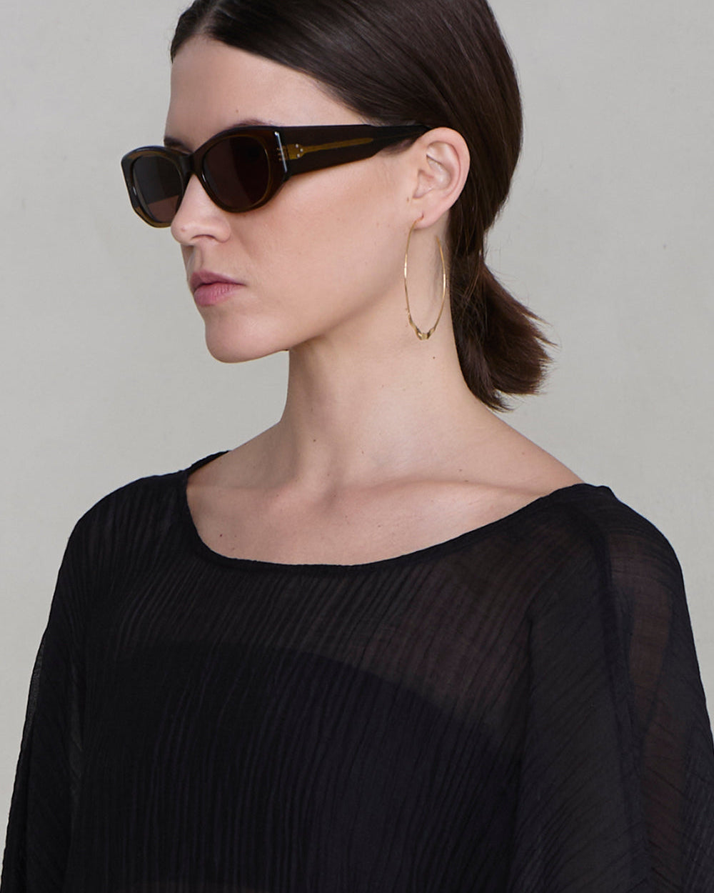 Chan Luu XL Crescent Hoop Earrings at Romi Boutique