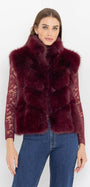 Generation Love ROSARIO FAUX FUR VEST at Romi Boutique