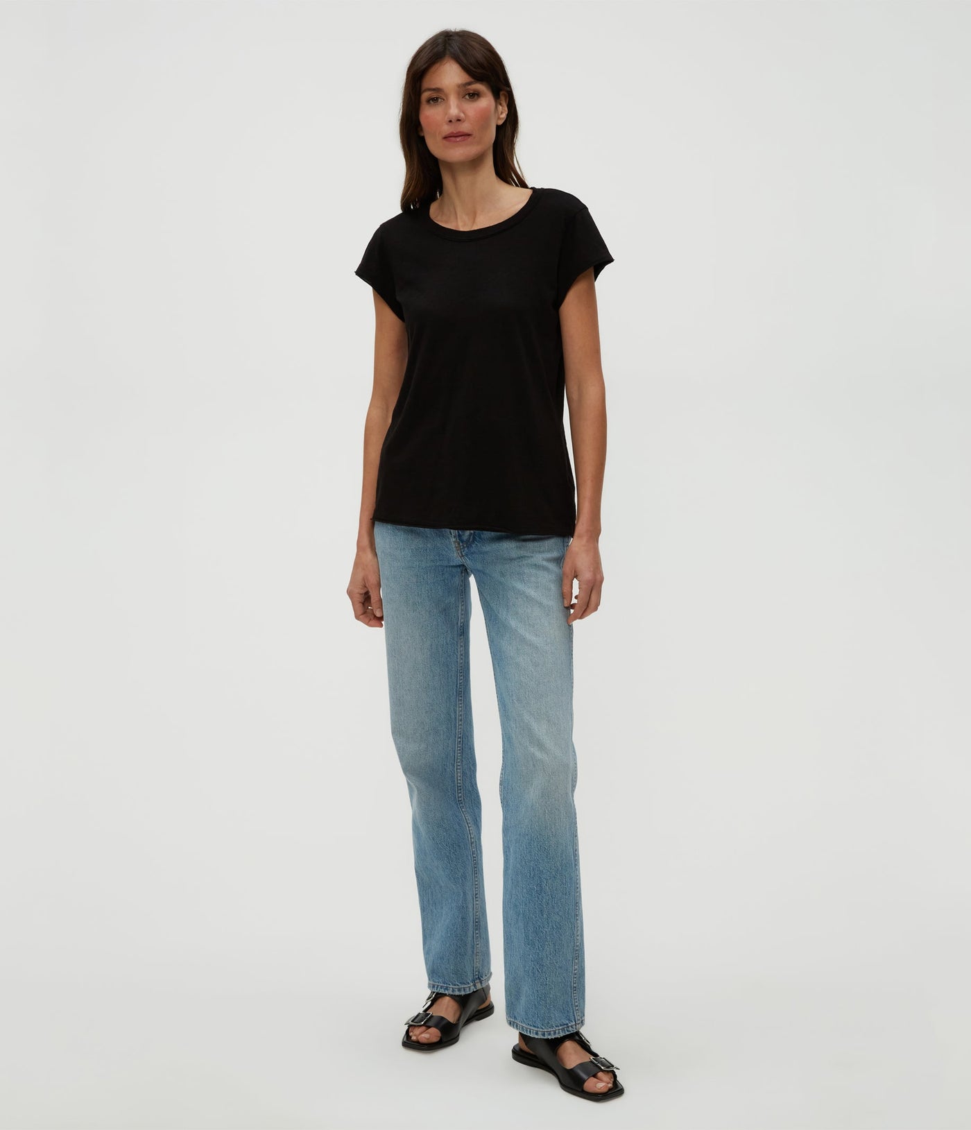 TRUDY SUPIMA TEE IN BLACK