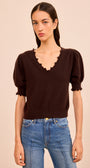 Ulla Johnson POLLINE SHORT SLEEVE TOP at Romi Boutique
