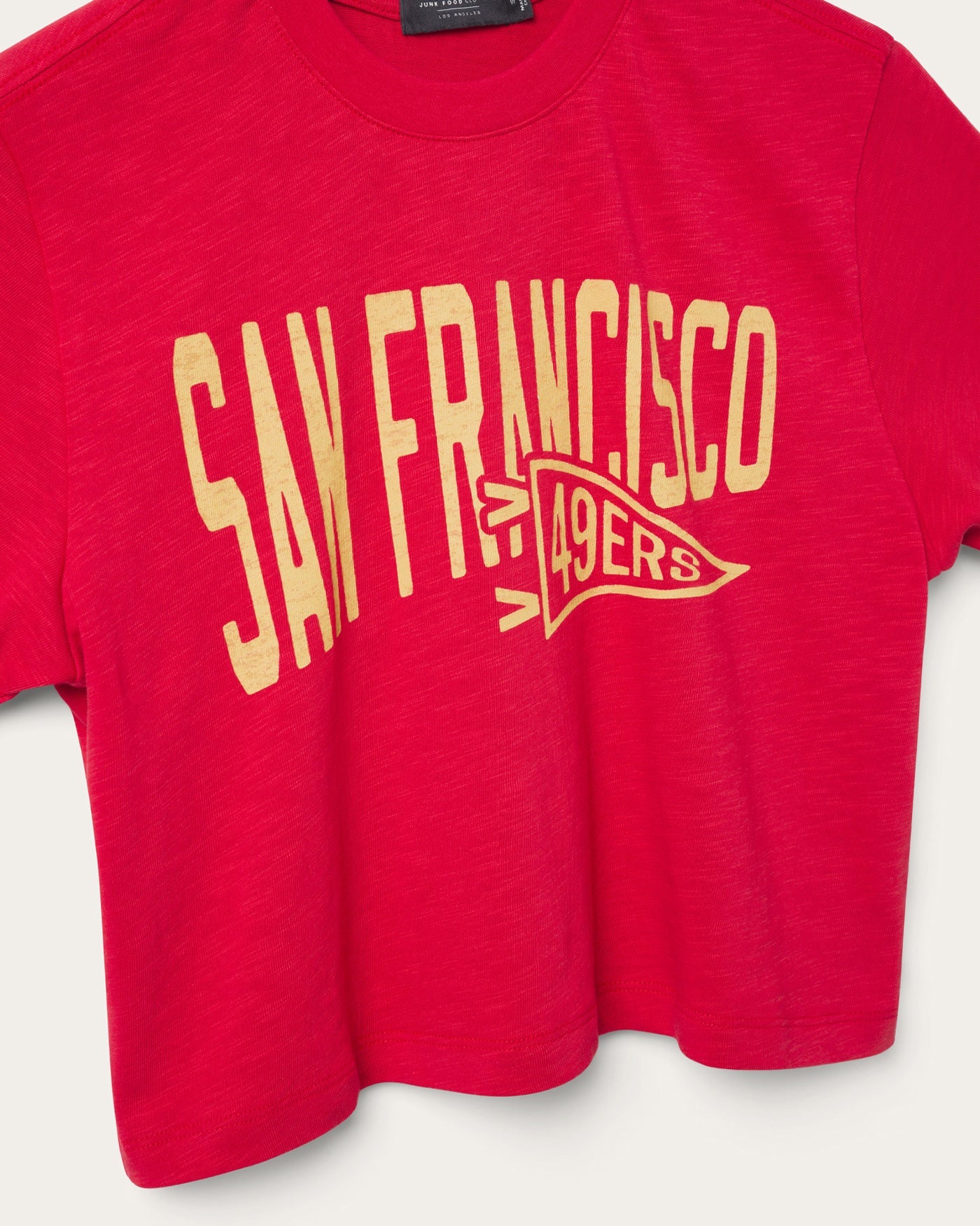 Junk Food 49ERS DUAL THREAT MOCK CROP at Romi Boutique