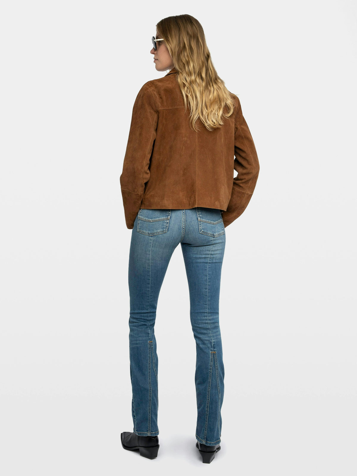 Zadig & Voltaire LESSA CROPPED SUEDE JACKET at Romi Boutique