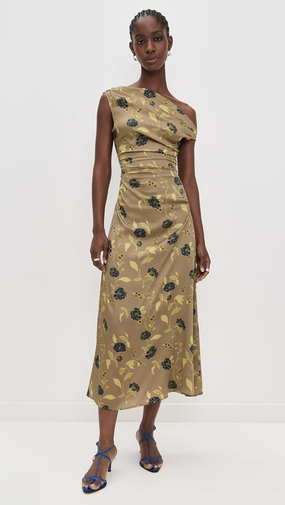 PHARE SILK DRESS IN VINTAGE FLORAL