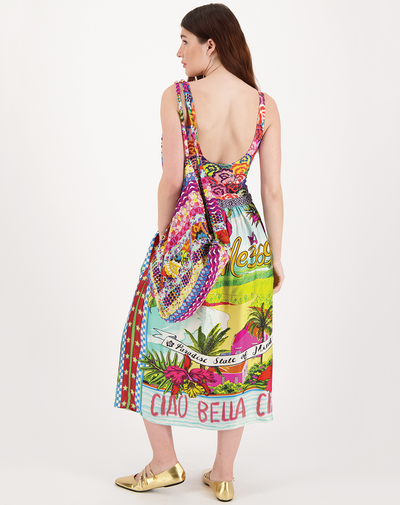 VANESSA PRINTED MIDI SKIRT IN TWISTED LOVE