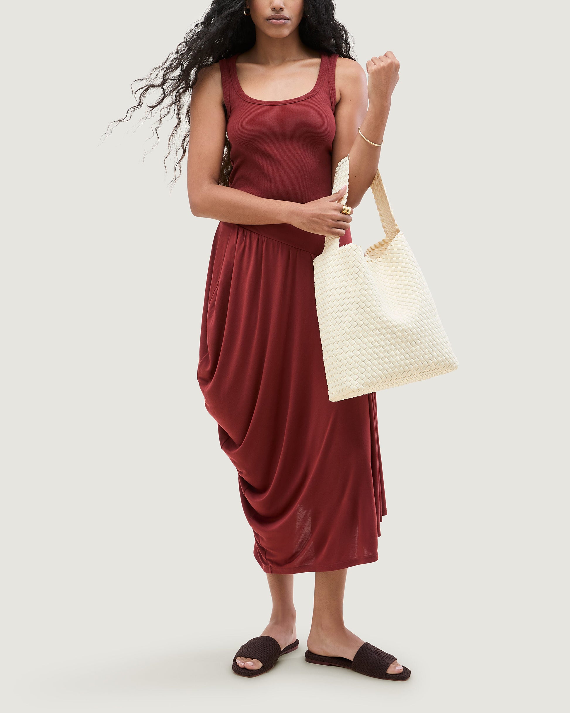 Naghedi NOMAD MEDIUM HOBO IN SALT at Romi Boutique