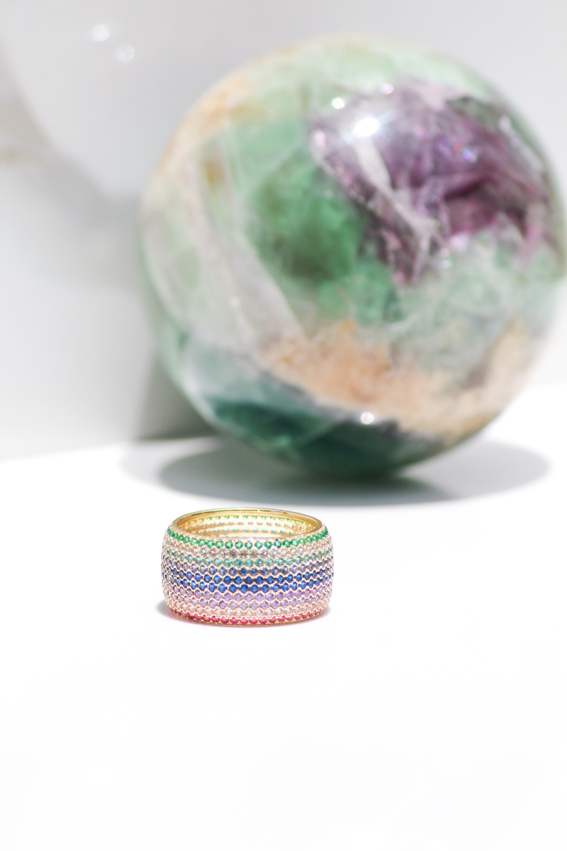 Native Gem BILLIONAIRE RING IN BLOSSOM at Romi Boutique