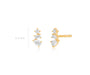 EF Collection Diamond Multifaceted Stud Earrings at Romi Boutique