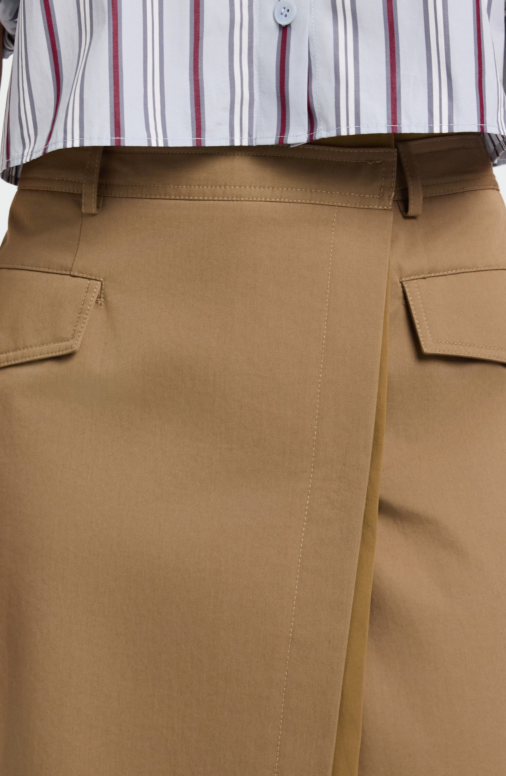 A Trip to the Met Cotton Wrap Midi Skirt