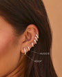 EF Collection Prong Set Diamond Baguette Hoop Earrings at Romi Boutique