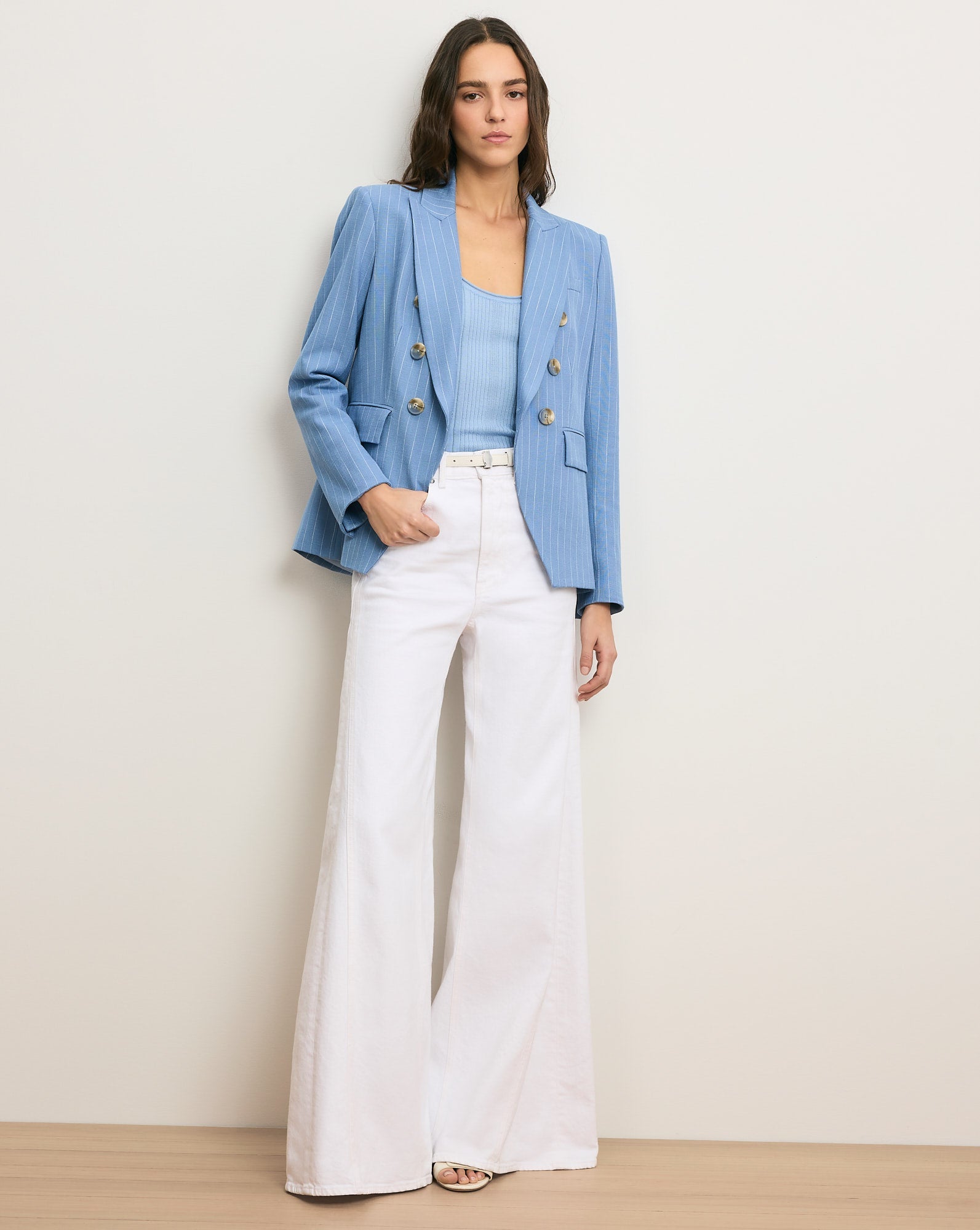 Veronica Beard MILLER PINSTRIPE DICKEY JACKET at Romi Boutique