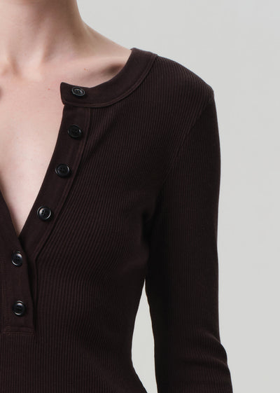 NALI MINI DRESS IN CHOCOLATE
