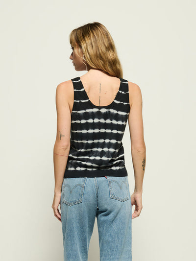 SIENNA SWEATER TANK IN TIE DYE STRIPE - Romi Boutique
