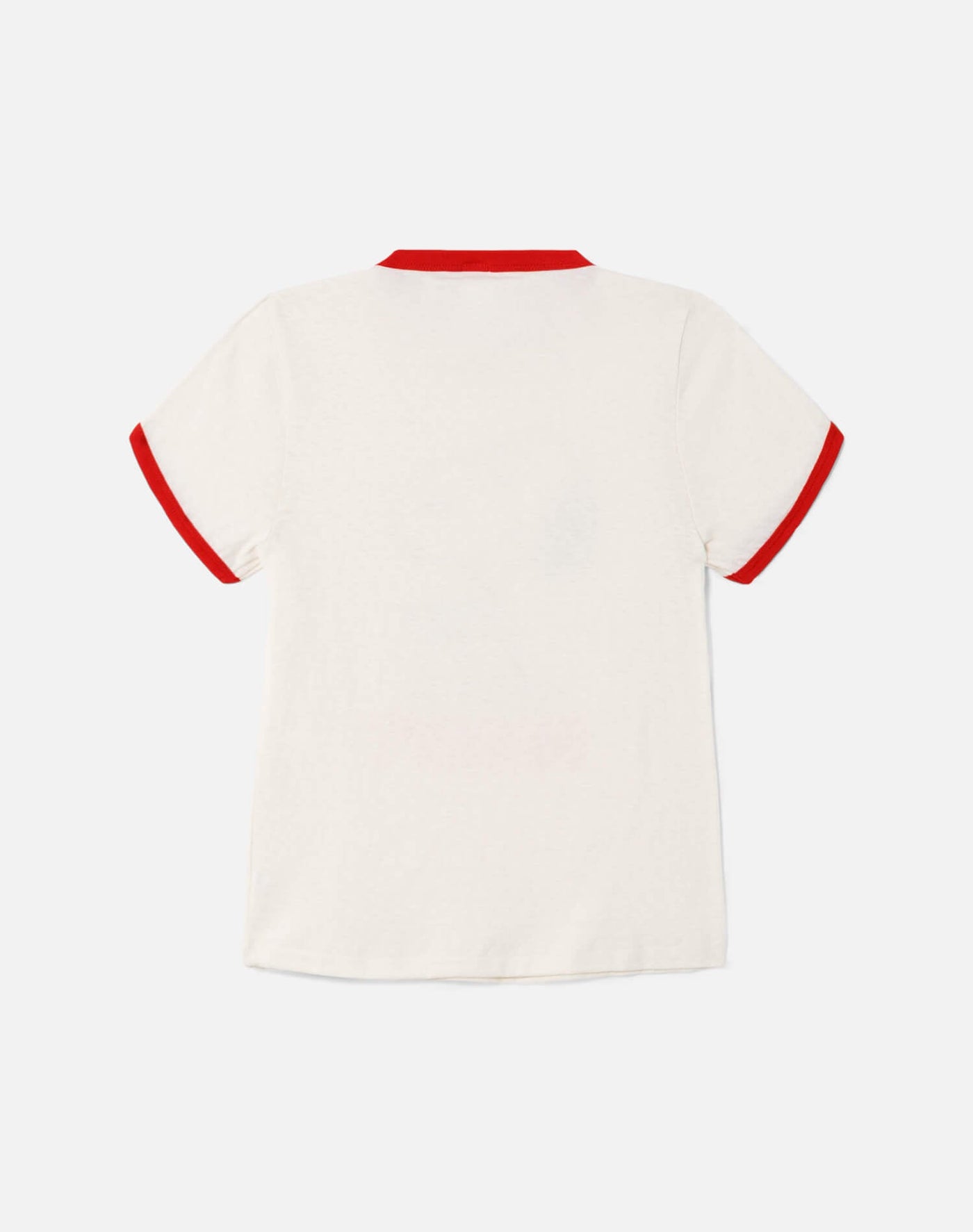 60S SLIM RINGER TEE SNOOPY IN VINTAGE WHITE W/ CRIMSON