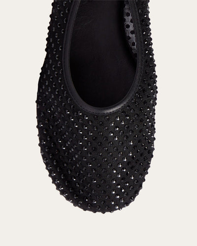 BALLA CRYSTALS FLAT IN BLACK