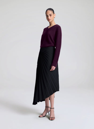 TRACY TAILORED MIDI SKIRT IN BLACK