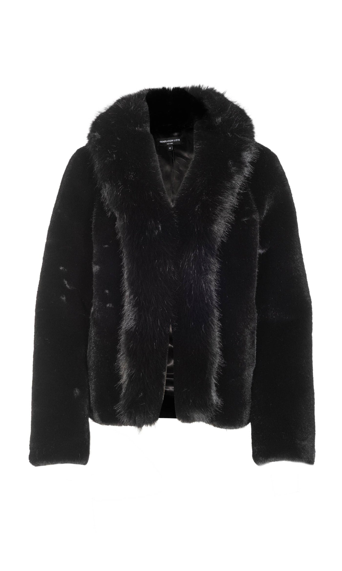 DASHA FAUX FUR JACKET IN BLACK