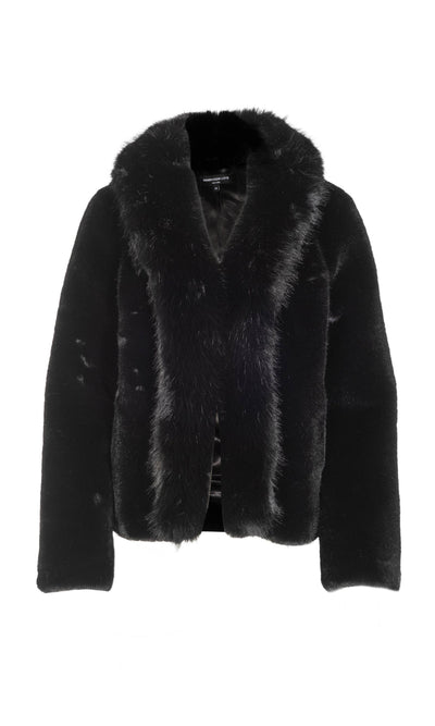 DASHA FAUX FUR JACKET IN BLACK