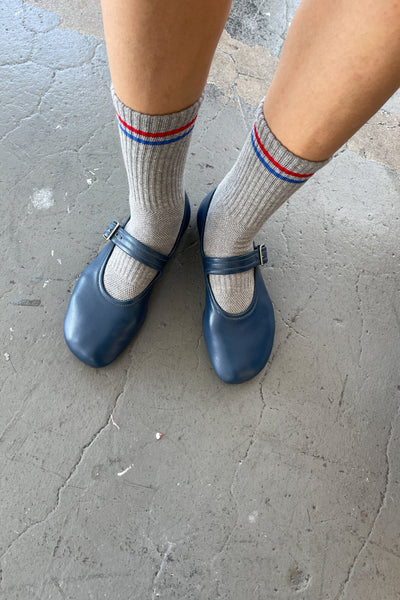 BOYFRIEND SOCKS IN TRUE GREY - Romi Boutique