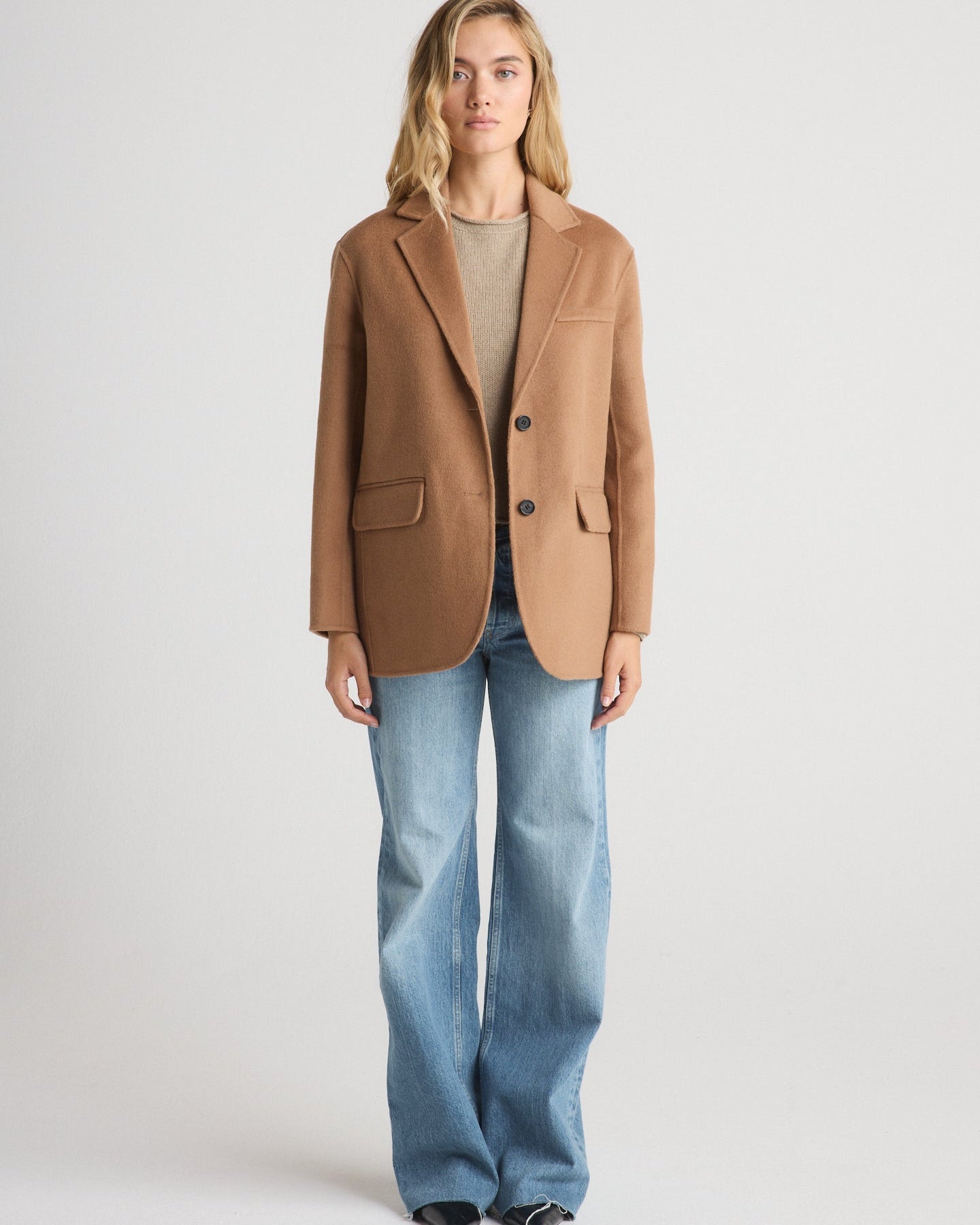 W.Cashmere Camellia Wool Blazer at Romi Boutique