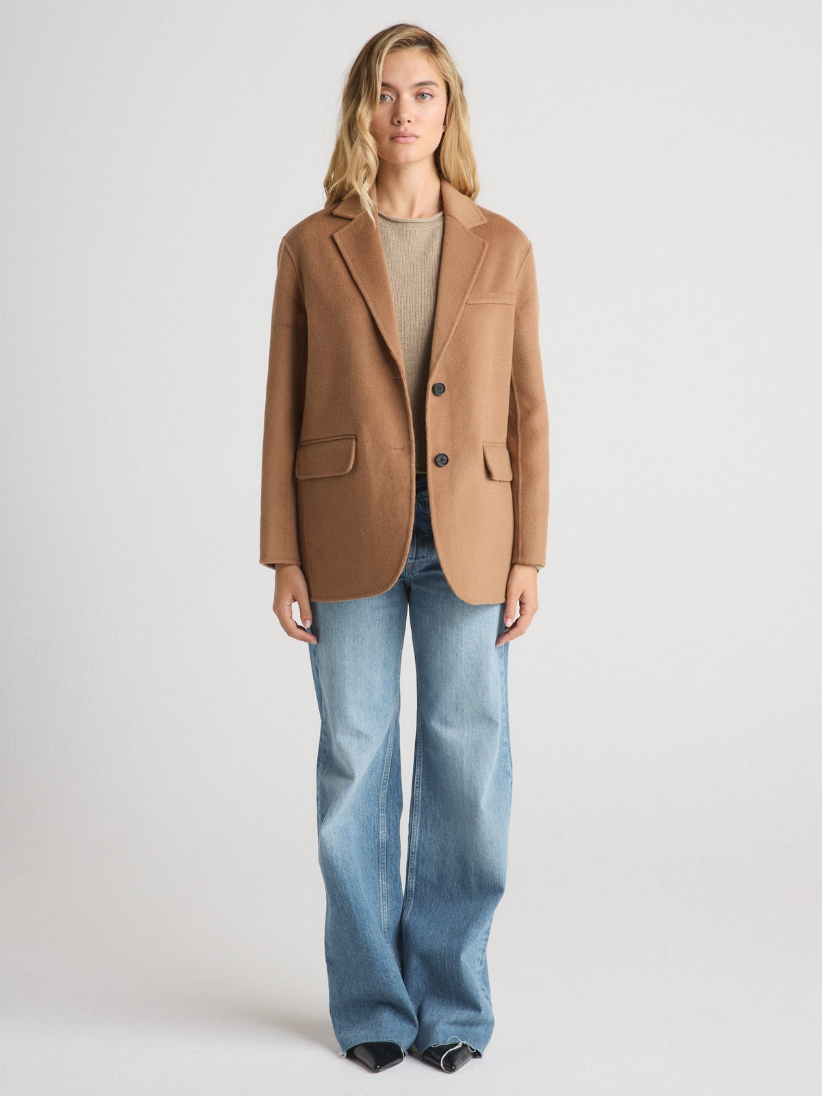 W.Cashmere Camellia Wool Blazer at Romi Boutique