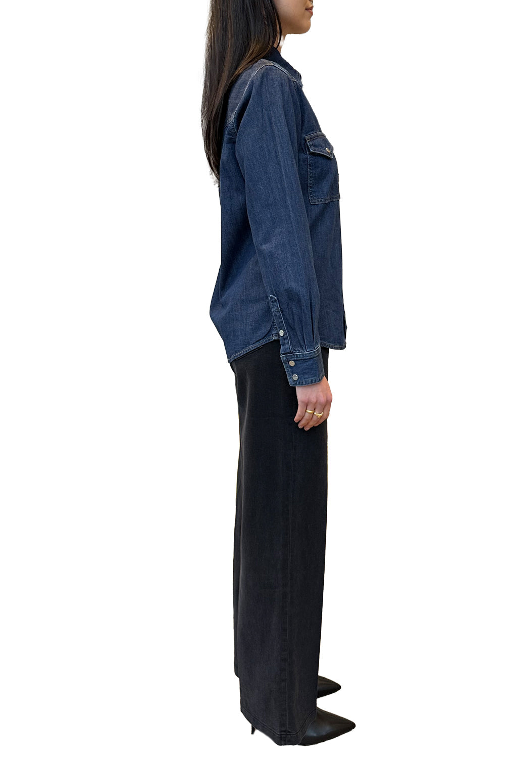 COWBOY TAKE ME AWAY SHIRT IN DARK STONE - Romi Boutique