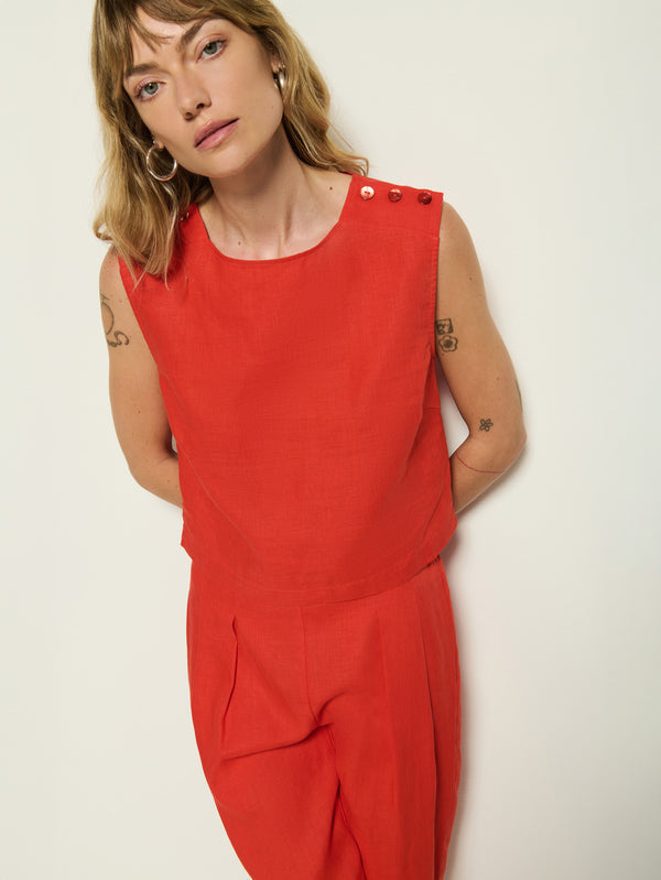 CARA TANK IN AURORA RED